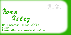 nora hilcz business card